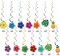 30 Pcs Hawaiian Tropical Luau Birthday Party Hanging Swirls Hibiscus Flower Foil Ceiling Decorations for Summer Tiki Cocktail Beach Decoration Supplies